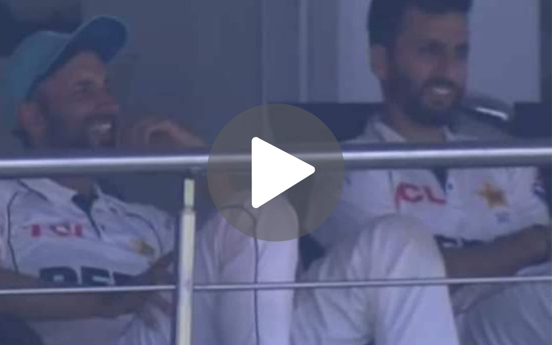 [Watch] Shan Masood Caught Smiling During Pakistan's Batting Disaster Vs BAN; Faces Backlash